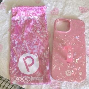 Loopy Case | Pink Opal | iPhone 15 | Right Orientation